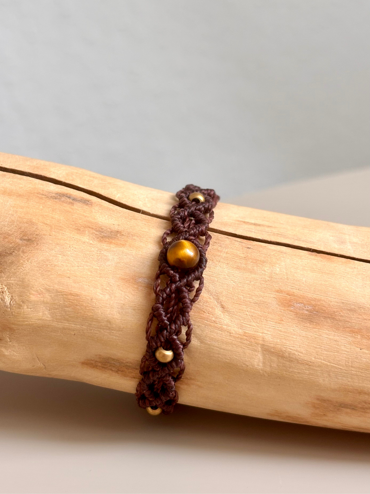 Makramee Armband Alice mit Tigerauge