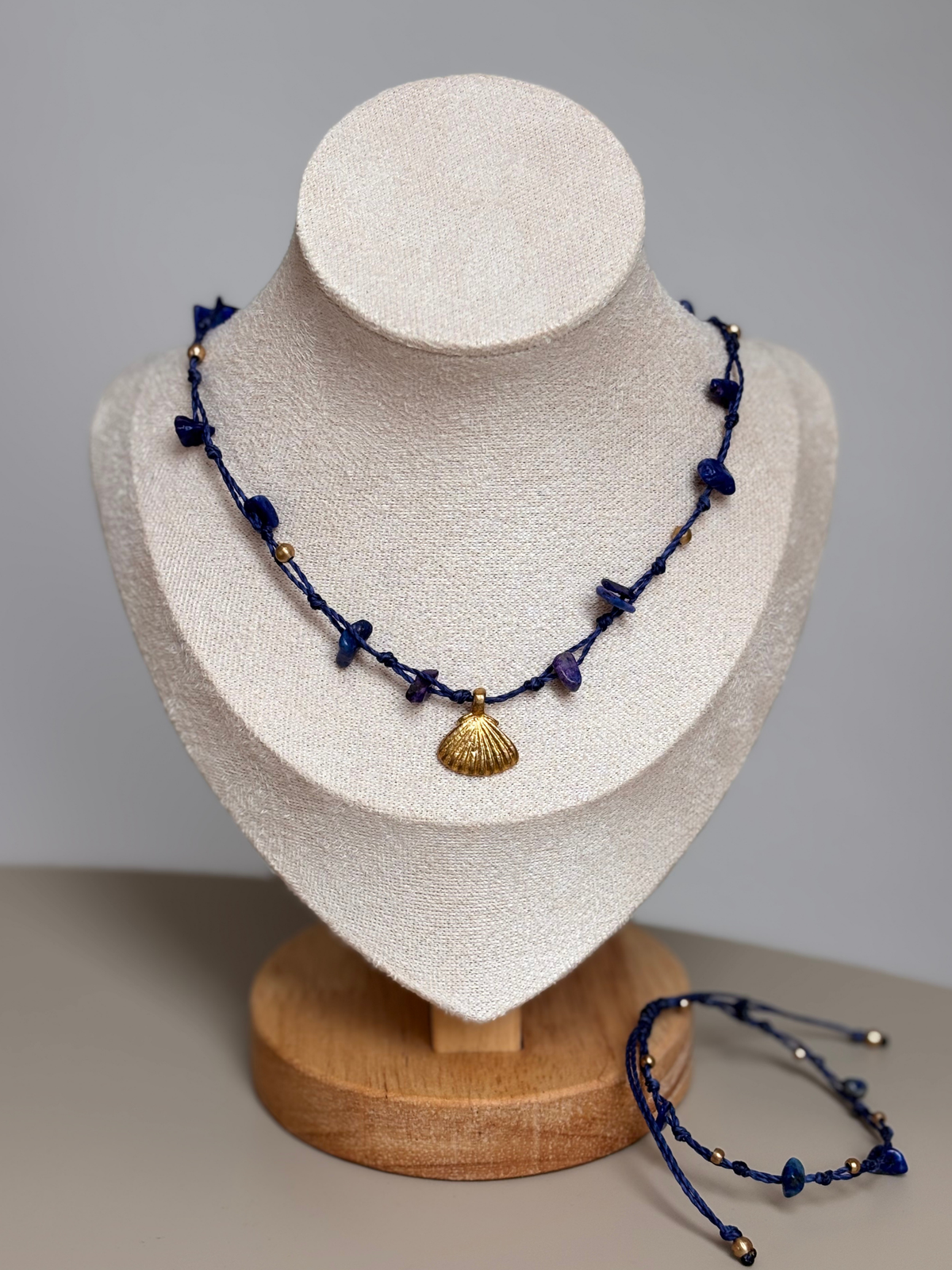 Makramee Kette und Armband aus dem Bundle Eugenie