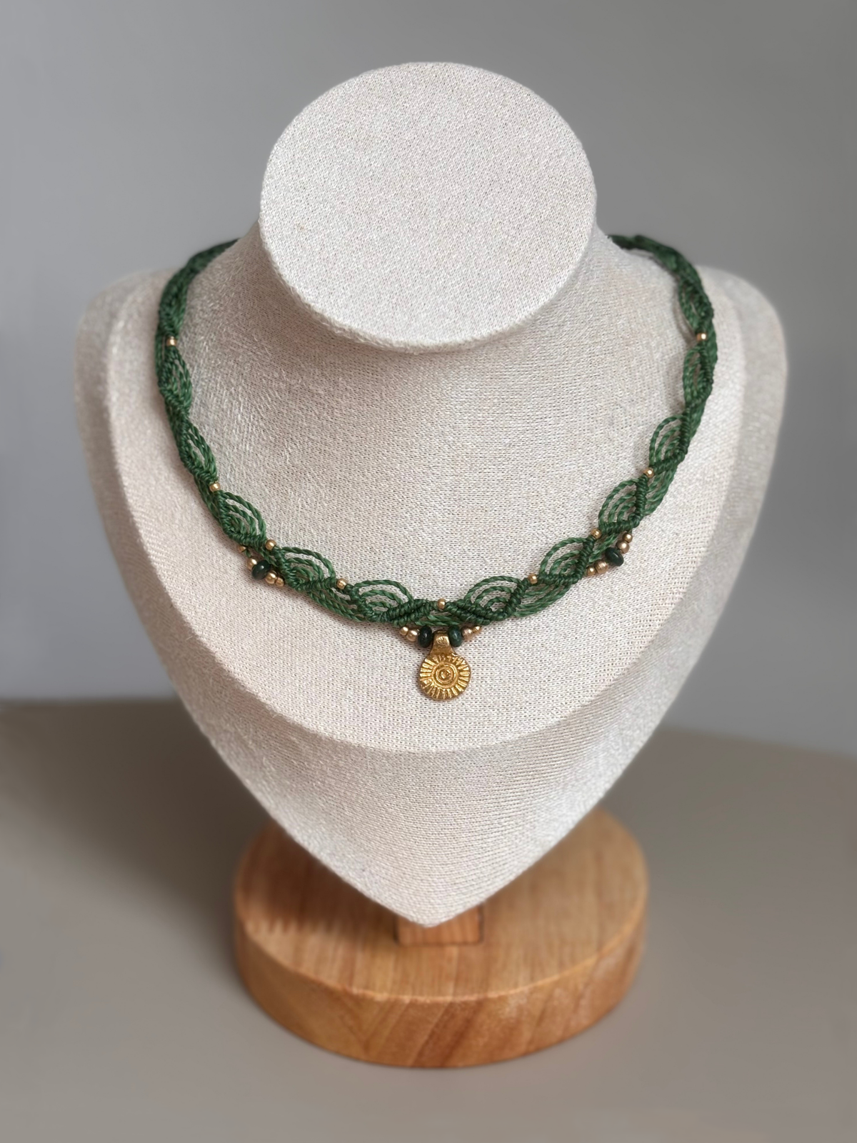 Makramee Kette Lise mit Indischer Achat