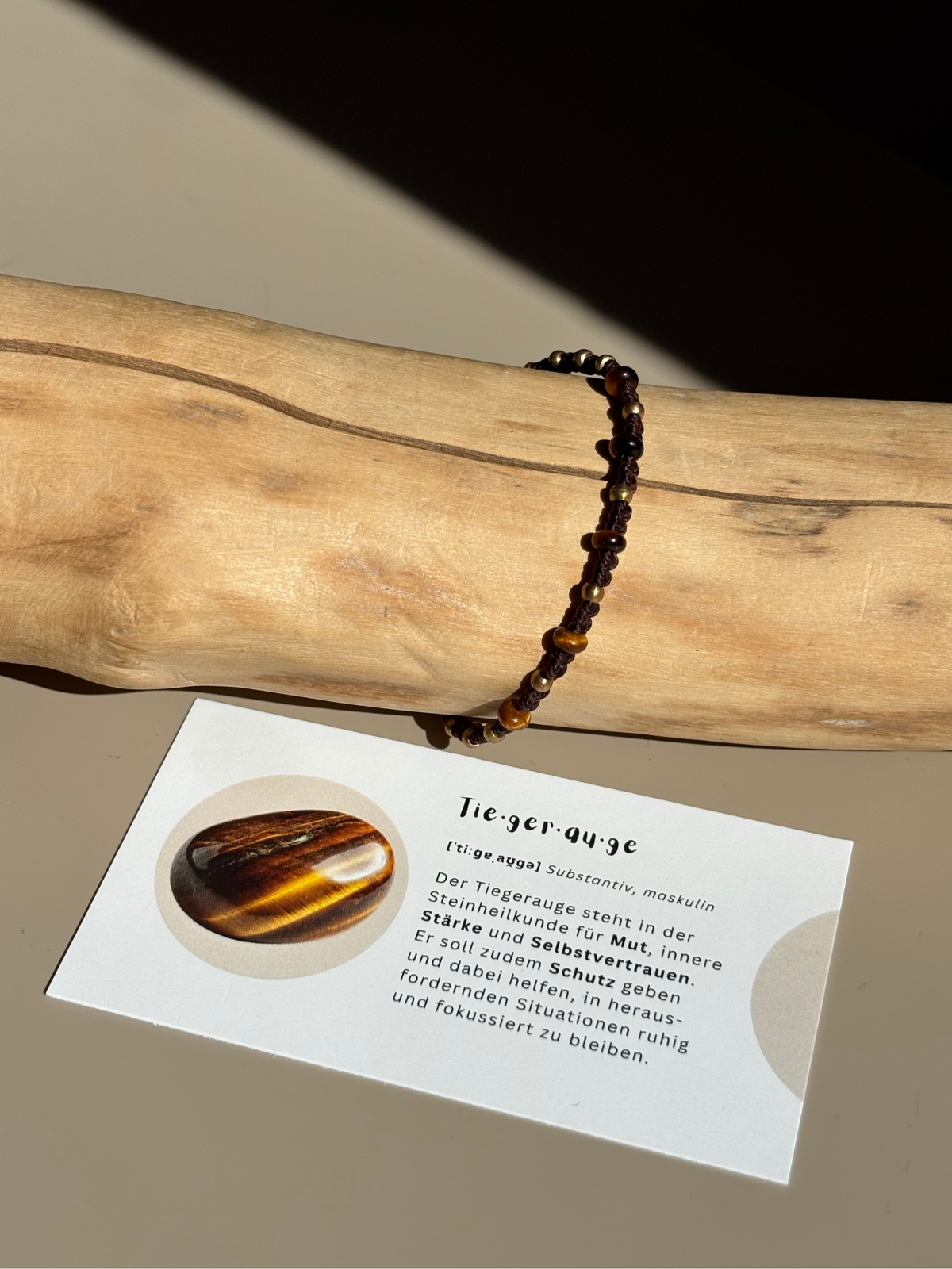 Makramee Armband Mary mit Tigerauge