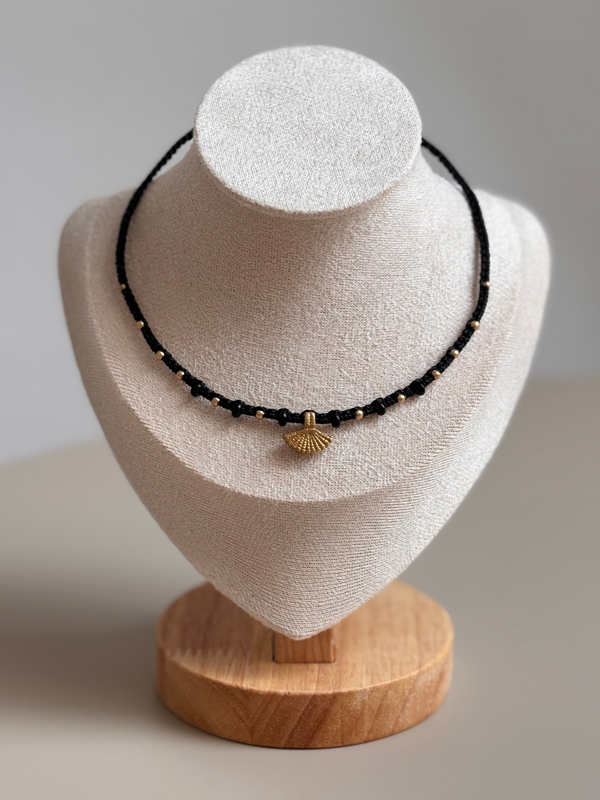 Makramee Kette Mary mit Obsidian